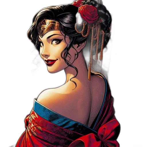 dress, jewelry, crown, comic book art transparent PNG cut-out