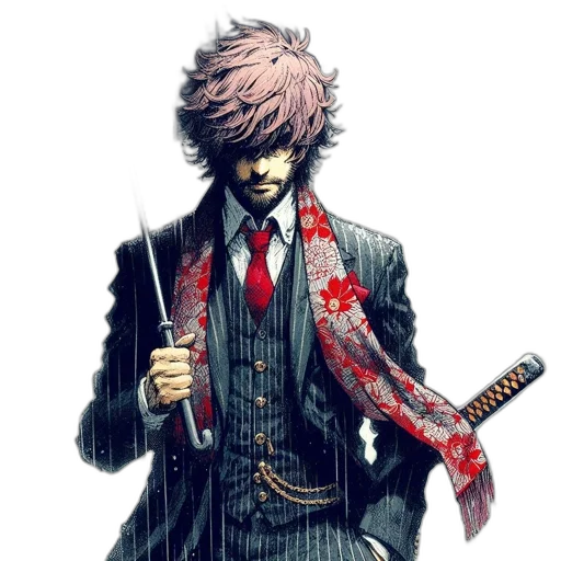 staff, weapon, jacket, sword transparent PNG cut-out