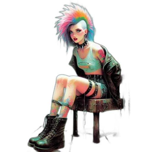 jacket, hair, creature, face transparent PNG cut-out