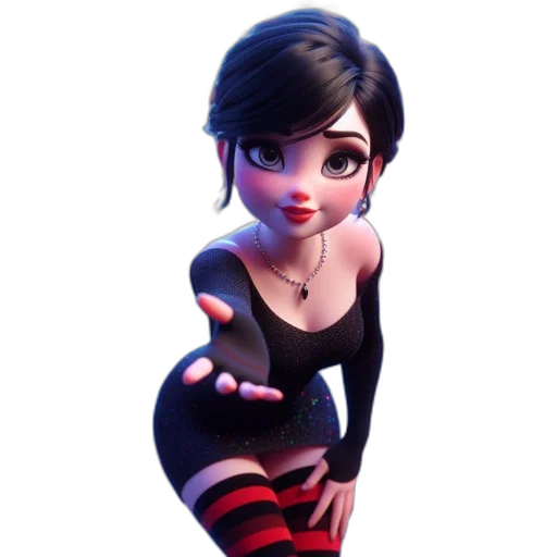 dress, face, concept art, 3d render transparent PNG cut-out
