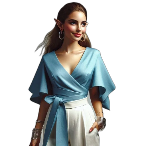 dress, jewelry, staff, concept art transparent PNG cut-out
