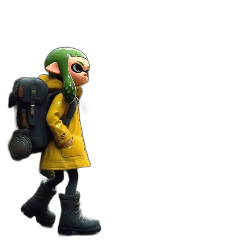 jacket, weapon, mask, staff transparent PNG cut-out