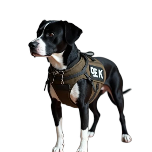 jacket, staff, animal, weapon transparent PNG cut-out