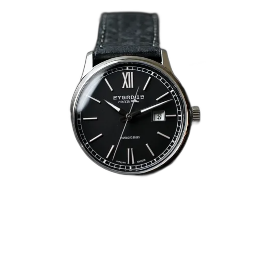 close-up, image, wristwatch, black transparent PNG cut-out