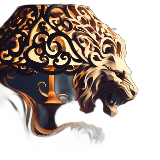 crown, mask, animal, fantasy art transparent PNG cut-out