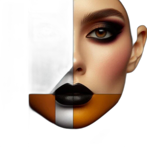 face, mask, jewelry, photorealistic transparent PNG cut-out