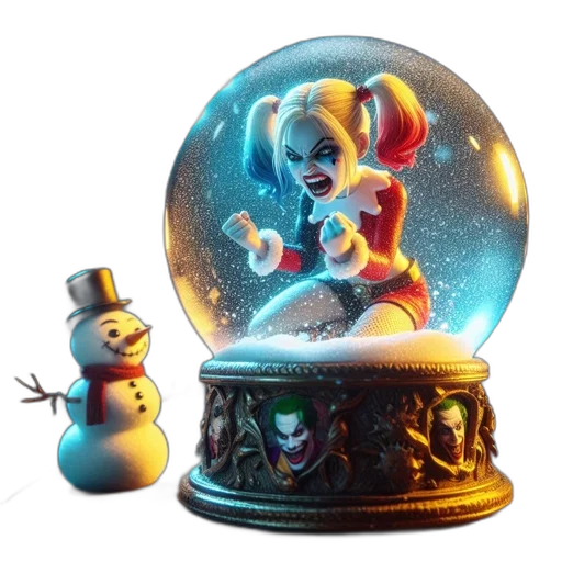 concept art, 3d render, snow, globe transparent PNG cut-out