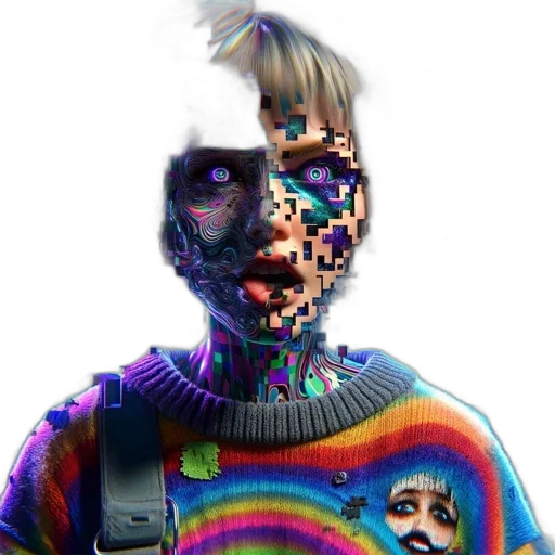mask, robot, face, jacket transparent PNG cut-out