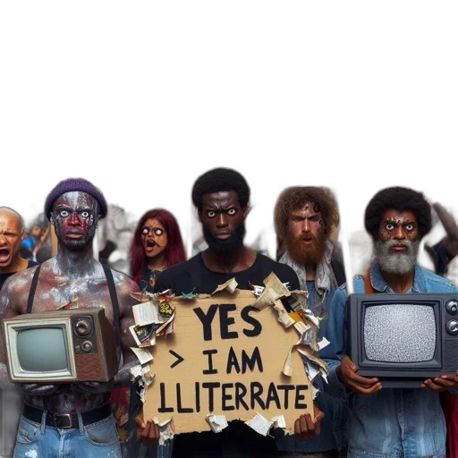 concept art, people, demonstrate, city transparent PNG cut-out