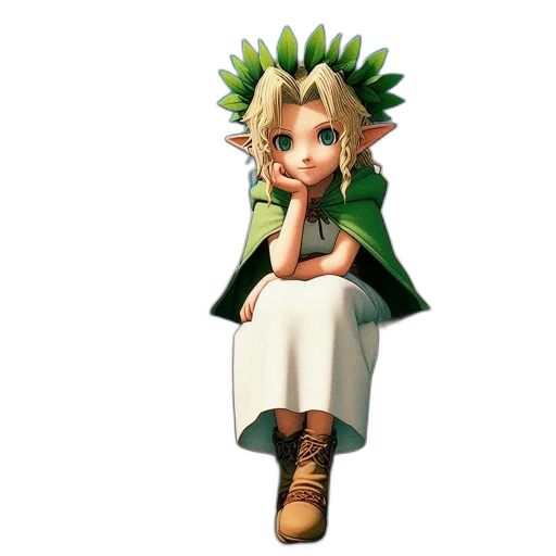 flower, staff, dress, crown transparent PNG cut-out