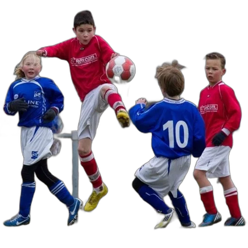 group, children, playing, soccer transparent PNG cut-out