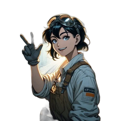staff, weapon, jacket, face transparent PNG cut-out