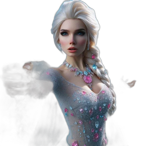 dress, jewelry, fantasy art, concept art transparent PNG cut-out