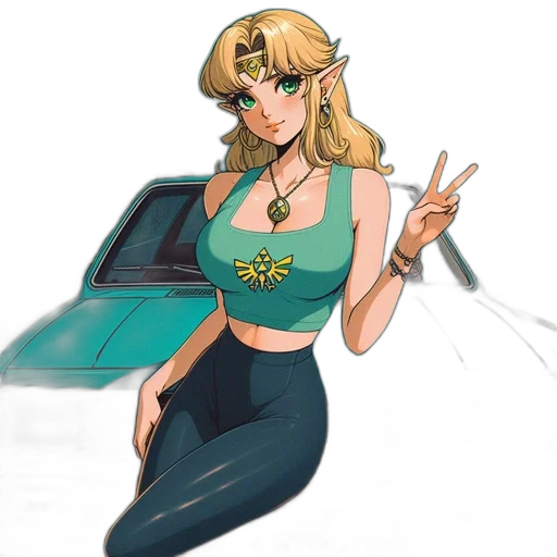 dress, car, concept art, anime transparent PNG cut-out