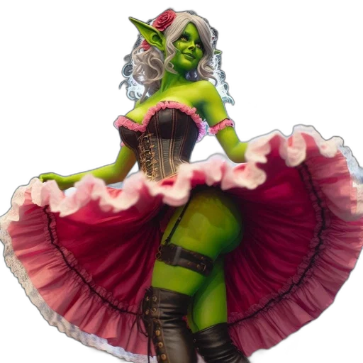 dress, staff, concept art, fantasy art transparent PNG cut-out