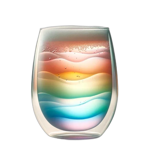 bottle, vaporwave, pastel, colorful transparent PNG cut-out