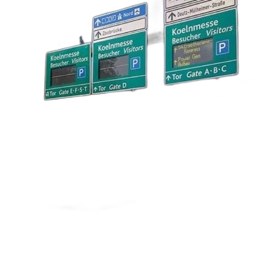 3d render, green, street, signs transparent PNG cut-out