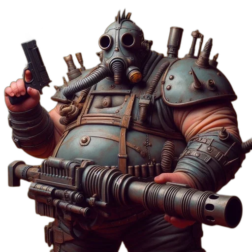 robot, weapon, staff, mask transparent PNG cut-out