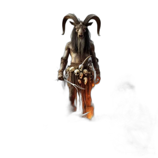 creature, staff, animal, mask transparent PNG cut-out