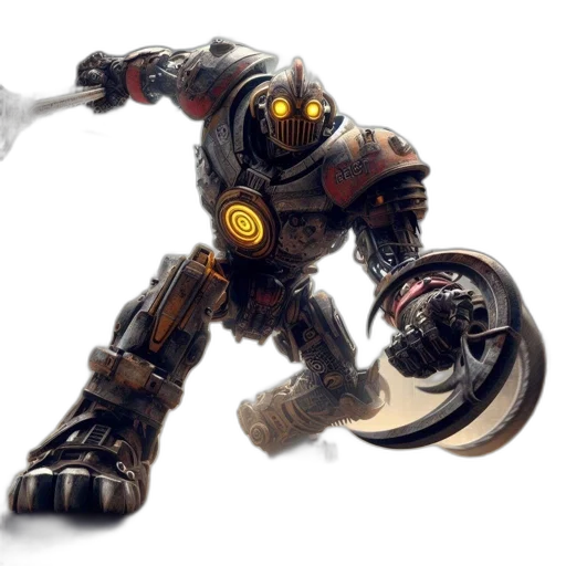 robot, weapon, concept art, 3d render transparent PNG cut-out