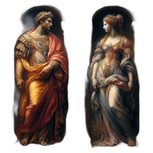 dress, concept art, fantasy art, oil painting transparent PNG cut-out