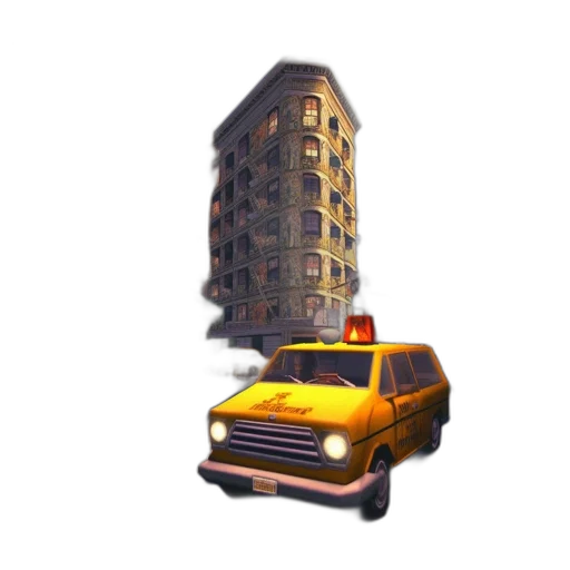 car, building, robot, weapon transparent PNG cut-out