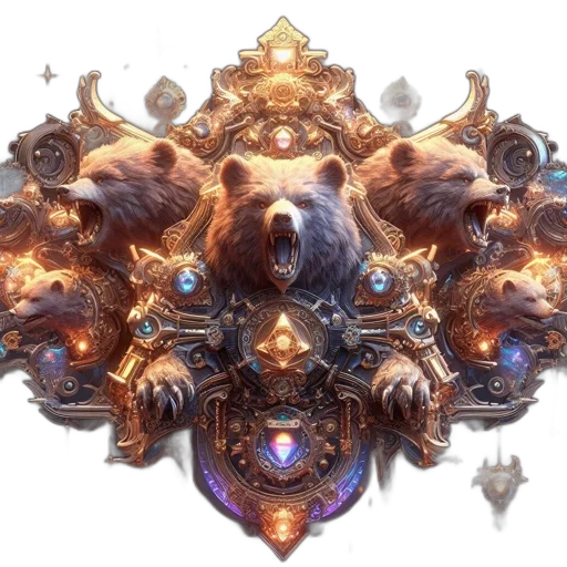 staff, animal, face, crown transparent PNG cut-out