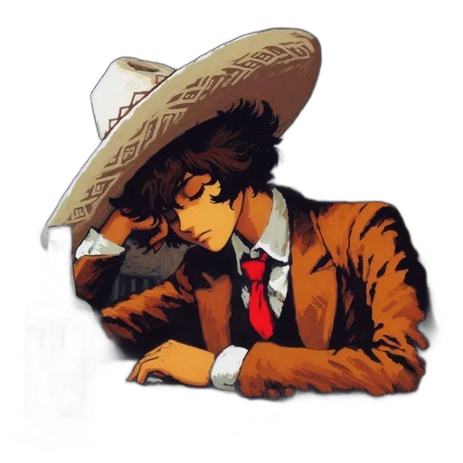 hat, jacket, staff, umbrella transparent PNG cut-out