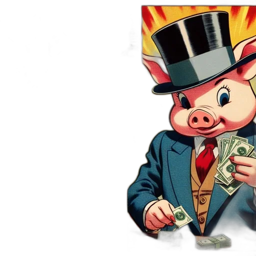 comic, strip, pig, character transparent PNG cut-out