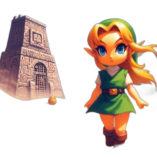 concept art, pixel art, 3d render, fantasy art transparent PNG cut-out