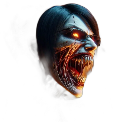 face, mask, creature, concept art transparent PNG cut-out