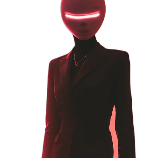 robot, mask, jacket, staff transparent PNG cut-out