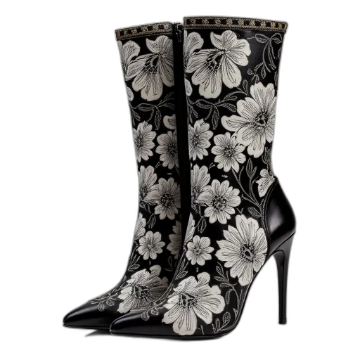 shoes, pair, high-heeled, boots transparent PNG cut-out