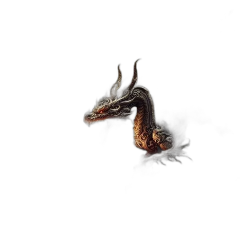 dragon, animal, creature, hair transparent PNG cut-out