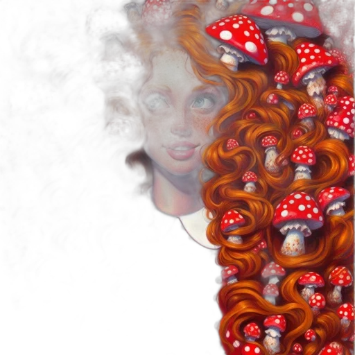 hair, dress, face, creature transparent PNG cut-out