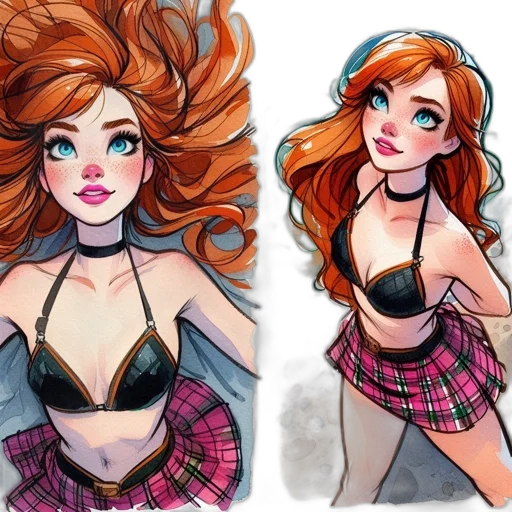 dress, comic book art, cartoon, concept art transparent PNG cut-out