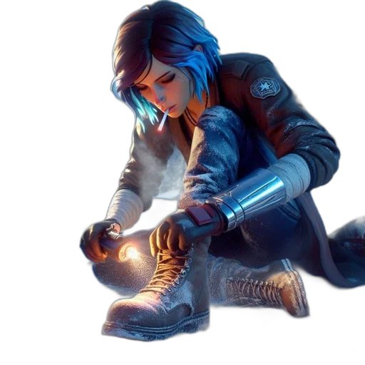 jacket, weapon, sword, concept art transparent PNG cut-out