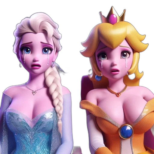 crown, dress, 3d render, concept art transparent PNG cut-out