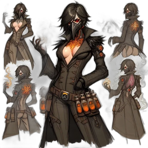 mask, concept art, fantasy art, cyberpunk transparent PNG cut-out