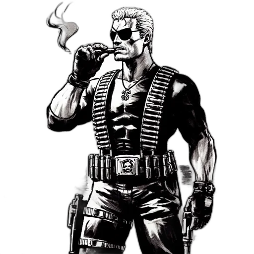 comic book art, concept art, cyberpunk, cartoon transparent PNG cut-out
