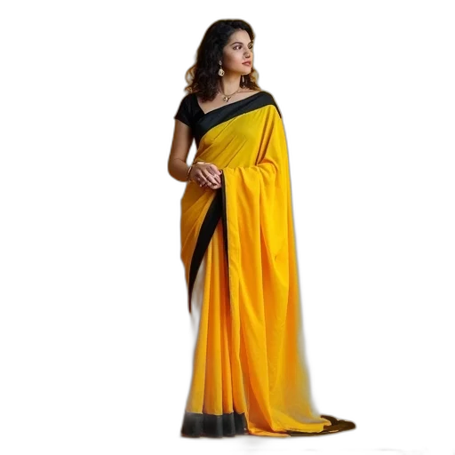 dress, golden, woman, standing transparent PNG cut-out