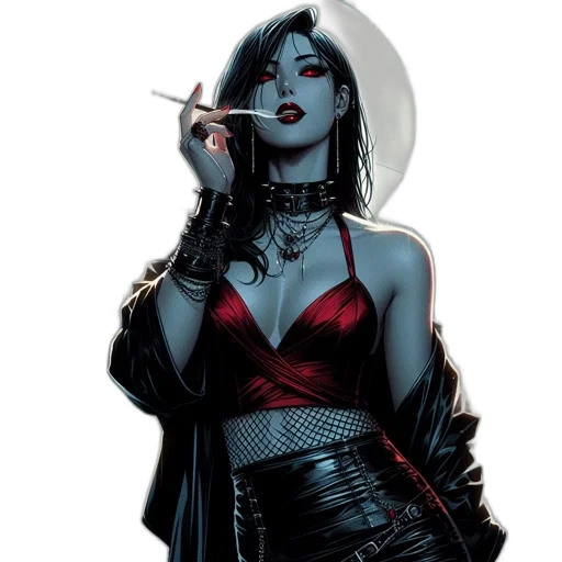 comic book art, concept art, cyberpunk, fantasy art transparent PNG cut-out