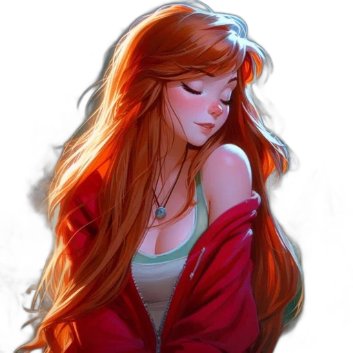 dress, jacket, face, fantasy art transparent PNG cut-out