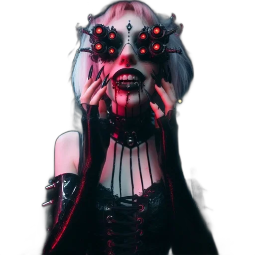 mask, creature, face, robot transparent PNG cut-out
