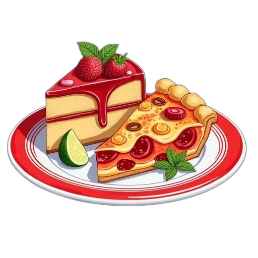 food, 3d render, pixel art, photorealistic transparent PNG cut-out