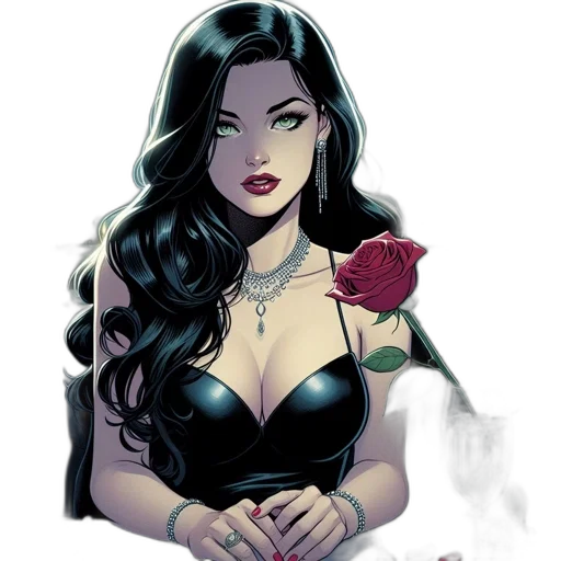 jewelry, dress, comic book art, cartoon transparent PNG cut-out