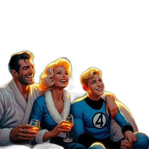 comic book art, concept art, neon lights, fire transparent PNG cut-out
