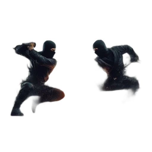 mask, jacket, weapon, creature transparent PNG cut-out