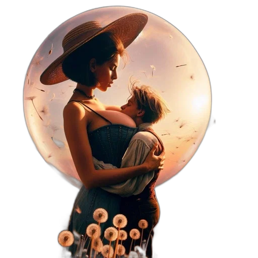 umbrella, concept art, oil painting, photorealistic transparent PNG cut-out