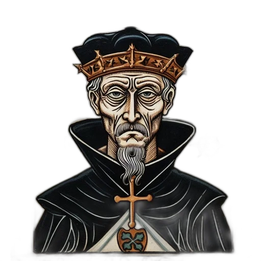 crown, staff, face, cartoon transparent PNG cut-out